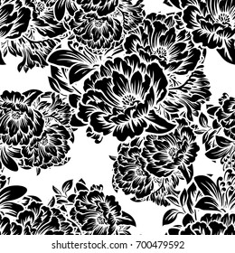 Abstract elegance seamless pattern with floral background