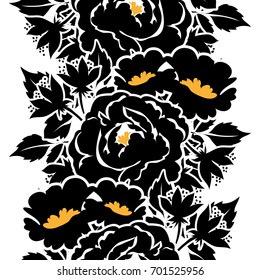 Abstract elegance seamless pattern with floral background