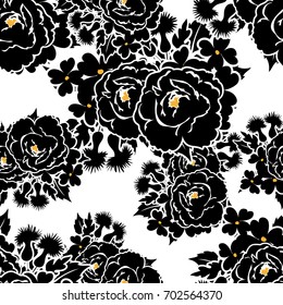 Abstract elegance seamless pattern with floral background