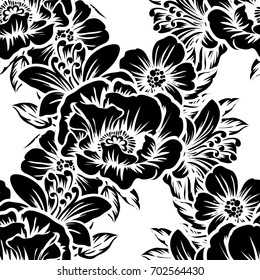 Abstract elegance seamless pattern with floral background