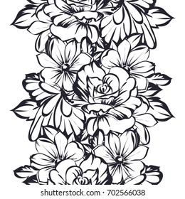 Abstract elegance seamless pattern with floral background