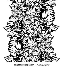 Abstract elegance seamless pattern with floral background