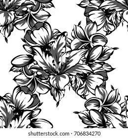 Abstract elegance seamless pattern with floral background