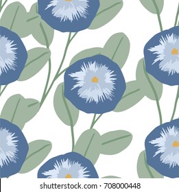 Abstract elegance seamless pattern with floral background.
