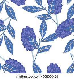 Abstract elegance seamless pattern with floral background.
