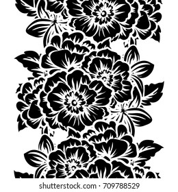 Abstract elegance seamless pattern with floral background