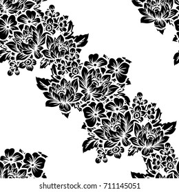 Abstract elegance seamless pattern with floral background