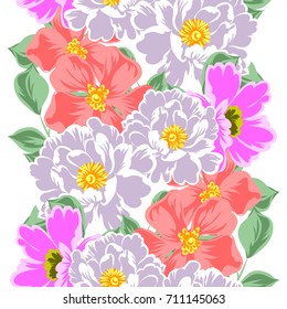 Abstract elegance seamless pattern with floral background