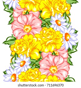 Abstract elegance seamless pattern with floral background