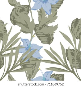 Abstract elegance seamless pattern with floral background.
