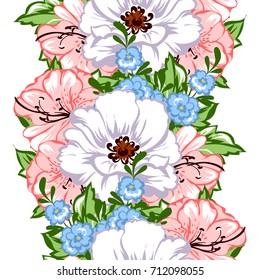 Abstract elegance seamless pattern with floral background