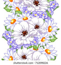 Abstract elegance seamless pattern with floral background