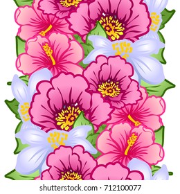 Abstract elegance seamless pattern with floral background