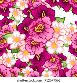 Abstract elegance seamless pattern with floral background