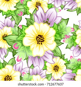 Abstract elegance seamless pattern with floral background