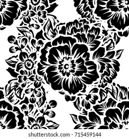 Abstract elegance seamless pattern with floral background