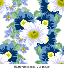 Abstract elegance seamless pattern with floral background