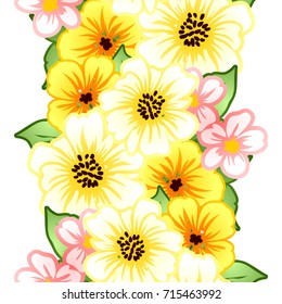 Abstract elegance seamless pattern with floral background