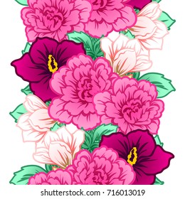 Abstract elegance seamless pattern with floral background