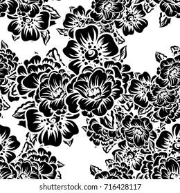 Abstract elegance seamless pattern with floral background Abstract elegance seamless pattern with floral background