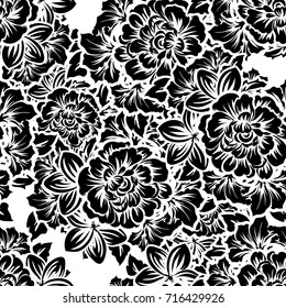 Abstract elegance seamless pattern with floral background