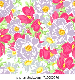 Abstract elegance seamless pattern with floral background