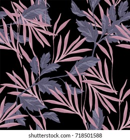 Abstract elegance seamless pattern with floral background.
