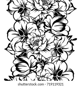 Abstract elegance seamless pattern with floral background