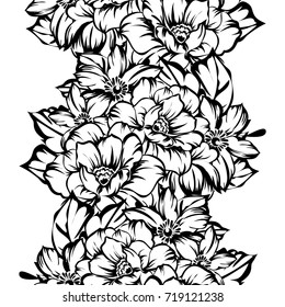 Abstract elegance seamless pattern with floral background Abstract elegance seamless pattern with floral background