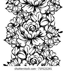 Abstract elegance seamless pattern with floral background