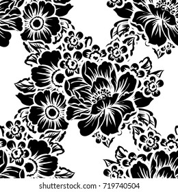 Abstract elegance seamless pattern with floral background