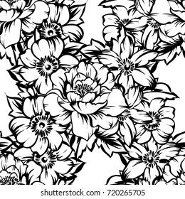 Abstract elegance seamless pattern with floral background