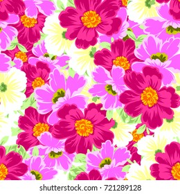 Abstract elegance seamless pattern with floral background
