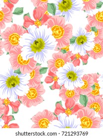 Abstract elegance seamless pattern with floral background