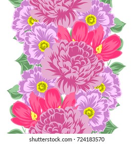 Abstract elegance seamless pattern with floral background