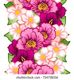 Abstract elegance seamless pattern with floral background