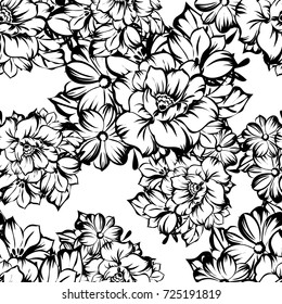Abstract elegance seamless pattern with floral background