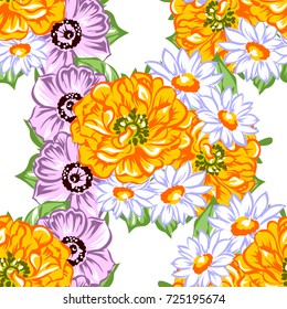 Abstract elegance seamless pattern with floral background