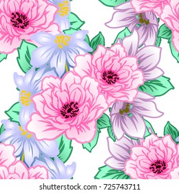 Abstract elegance seamless pattern with floral background