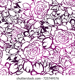 Abstract elegance seamless pattern with floral background