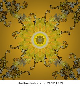 Abstract elegance seamless pattern with floral background. Vector Nice fabric pattern.