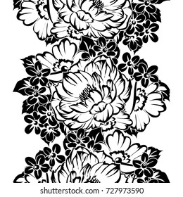 Abstract elegance seamless pattern with floral background