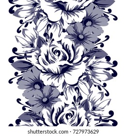 Abstract elegance seamless pattern with floral background