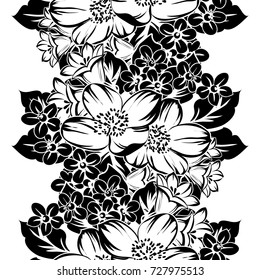 Abstract elegance seamless pattern with floral background