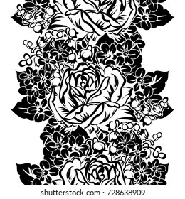 Abstract elegance seamless pattern with floral background