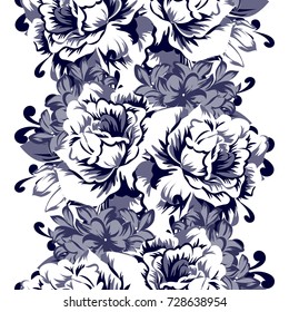 Abstract elegance seamless pattern with floral background
