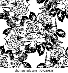 Abstract elegance seamless pattern with floral background