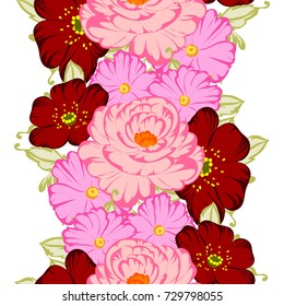 Abstract elegance seamless pattern with floral background