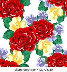 Abstract elegance seamless pattern with floral background