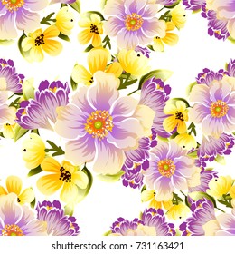 Abstract elegance seamless pattern with floral background